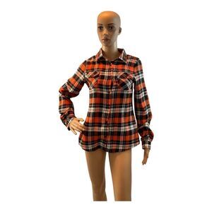 Pink Label Women's MULTICOLOR Plaid Shirt long sleeve SIZE SMALL
